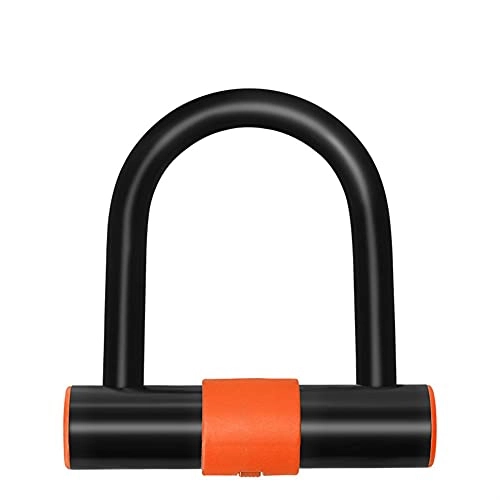 Bike Lock : Bike U Lock Heavy Duty Bike Lock Bicycle U Lock, Sturdy Mounting Bracket for Bicycle, Motorcycle and More (Color : Orange, Size : 2.8cm-12cm)