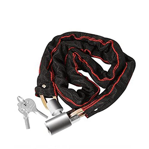 Bike Lock : Cycling Lock Multi-length Portable Security Anti-theft Lock, Wear-resistant Cloth Cover For Bicycles, Motorcycles, 2 Keys(Size:5.2mm-1.05m)
