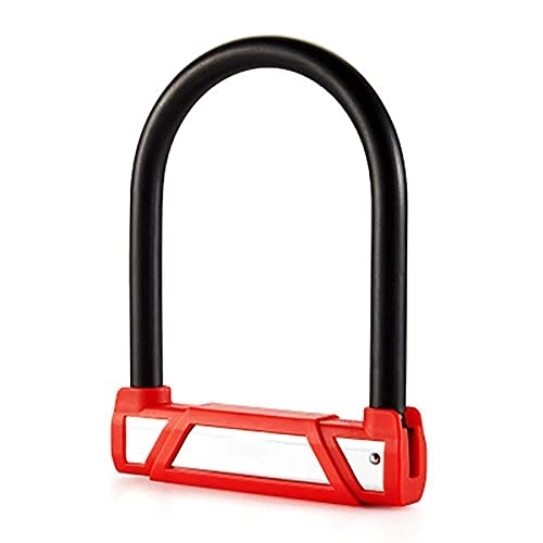 Bike Lock : Cycling U-Locks U-lock Anti-violent Opening Heavy Duty Bicycle Chain Lock Combination Cable Locks With Dust Cover, Durable, Beautiful, Red, One Size