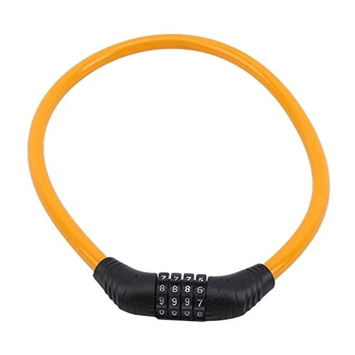 Bike Lock : DHTOMC Bike Safety Lock 4 Digit Combination Password Cycling Security Bicycle Cable Steel Wire Chain Locks Bicycle Accessories (Color : Black) (Color : Pink) Xping (Color : Yellow)