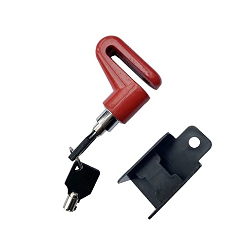 Bike Lock : ELAULA Bike Lock Security Anti-theft Password Lock Bike Locks AntiTheft Brake Disc Lock For Bicycle Motorcycle Electric Scooter Wheels Moto Security Safety Spring Rope Steel Wire (Color : Red)
