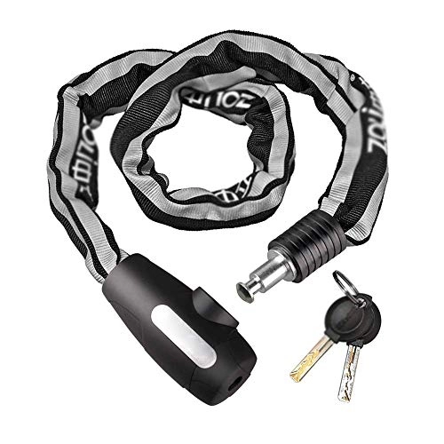 Bike Lock : GPWDSN Bicycle lock Chain Lock, Security Anti-theft Bicycle Lock, Motorcycle Bicycle Bicycle Chain Lock Padlock, with Reflective Strip