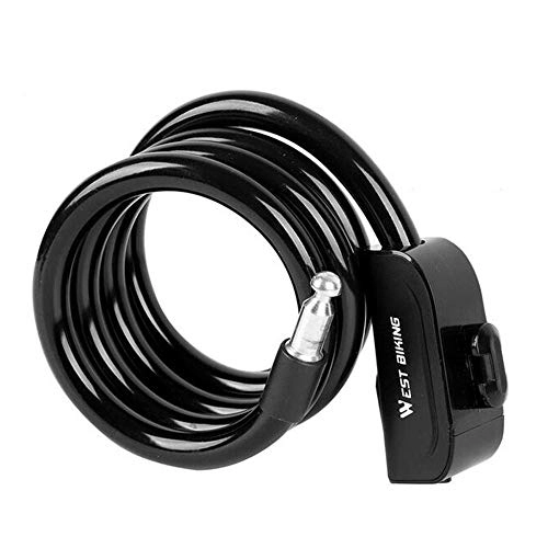 Bike Lock : Guddawstraatyi bicycle lock Bike Lock Bicycle Cable Lock Anti-theft Lock with Keys Cycling Steel Wire Security MTB Road Bicycle Locks Anti-theft Lock-black Bike Locks (Color : Black)