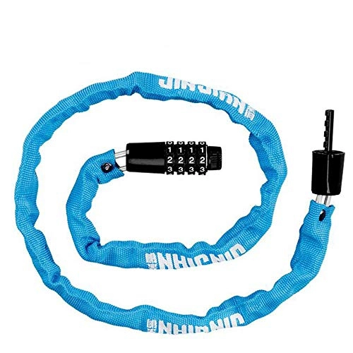 Bike Lock : Guddawstraatyi bicycle lock Cycling Bicycle Cable Lock Bike Four-digit Code Cable Lock Anti-Theft Bike Bicycle Scooter Security Lock Bicycle Accessories-yellow Bike Locks (Color : Blue)