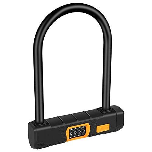 Bike Lock : HPPSLT Bike lock Bike Motorcycle Lock Bicycle Accessories -Digit Combination Bicycle U Lock with Steel Cable for Mountain Road Bike bicycle lock