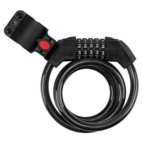 Bike Lock : HPPSLT Bike lock -digit password lock Combination Number Code Bike Bicycle Cycle Lock Steel Cable Chain Self-contained lock frame bicycle lock