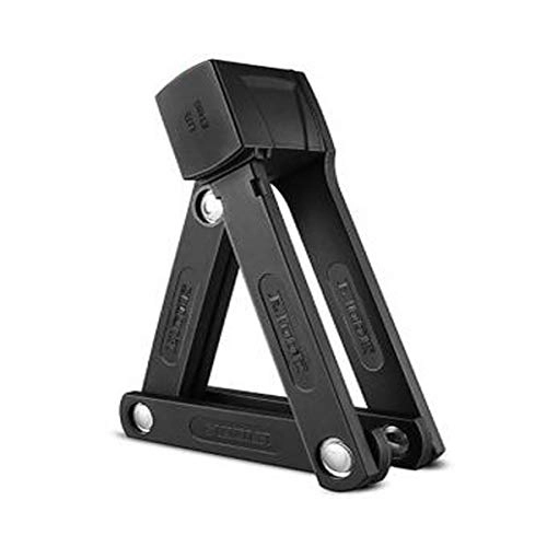 Bike Lock : HUIJUNWENTI Bicycle Lock, Mountain Bike Anti-theft Folding Lock, Alloy Steel Six-section Folding Lock, Black, Red, White Common style (Color : Black, Size : 180 * 49 * 33mm)