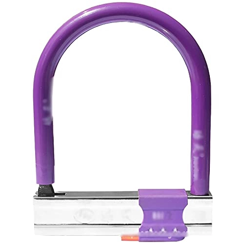 Bike Lock : JIAGU Bike Lock Cable Bicycle U-shaped Lock Tricycle Lock Electric Bike Lock Riding Accessories Anti-Theft Bicycle Lock (Color : Purple, Size : 18.7x14.6cm)
