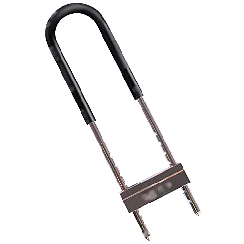 Bike Lock : JIAGU Bike Lock Cable Glass Door Long U-shaped Lock Bicycle Lock Sliding Door Store Door Lock Anti-Theft Bicycle Lock (Color : Black, Size : 42.1x11.3cm)