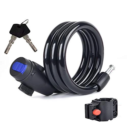 Bike Lock : Jianghuayunchuanri High Security Bicycle Lock Bicycle Safety Tool With Tricycle Cable Bicycle Outdoors (Color : Black, Size : One Size)