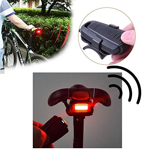 Bike Lock : JLDSFPP 4 In 1 Anti-theft Bike Security Alarm Wireless Remote Control Alerter Taillights Lock Warner Waterproof Bicycle lamp Accessories