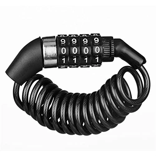 Bike Lock : JSJJAUJ Cycling Lock Bike Password 4 Digit Lock Anti-Theft Combination Number Code Bicycle Lock Steel Cable Bike Accessories (Color : 01)