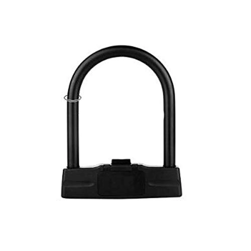 Bike Lock : KEHUITONG Electric Car Lock, U-lock Motorcycle Lock, Electric Motorcycle Lock, Anti-theft Lock Bicycle Anti-hydraulic Password Car Lock, durable (Color : Black)