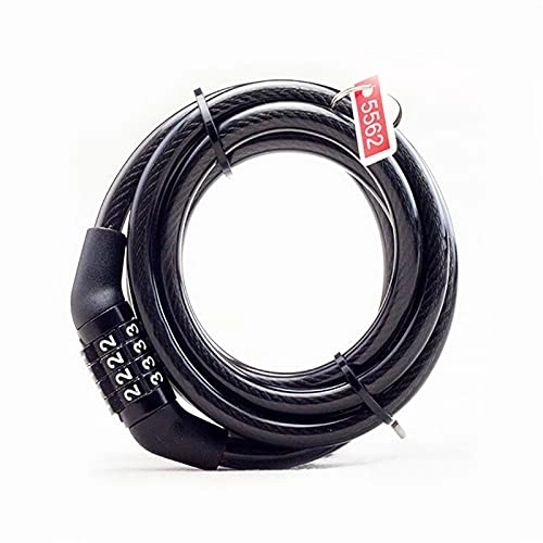 Bike Lock : LENSHAO Portable Anti Theft Bike Lock Bike Locks Code Password Combination Lock Cable Tough Security Coded Steel Wiring Bicycle Safety