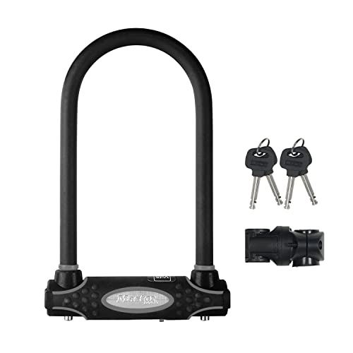 Bike Lock : MASTER LOCK Heavy Duty Bike D Lock [Key] [Universal Mounting Bracket] [Certified Bike Lock] [Police Approved] 8195EURDPRO - Ideal for Bike, Electric Bike, Mountain Bike, Road Bike, Folding Bike