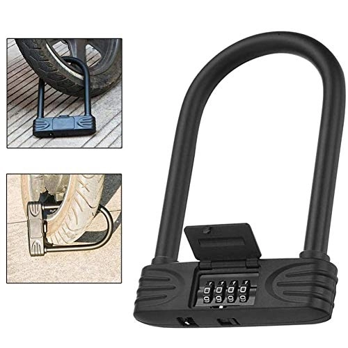 Bike Lock : Motorbike Bicycle Lock, Bicycle U Password Lock Waterproof Anti Hydraulic Shear U Lock Electric Car Anti Theft Lock Door
