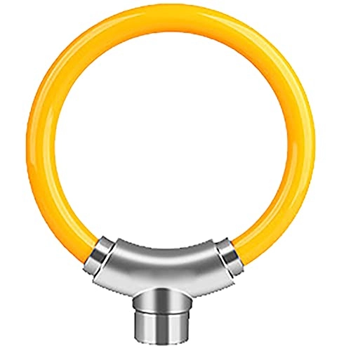 Bike Lock : NEHARO Bike Locks Universal Bicycle Lock Portable Mountain Bike Ring Lock Bicycle Riding Accessories for MTB (Color : Orange, Size : 47cm)