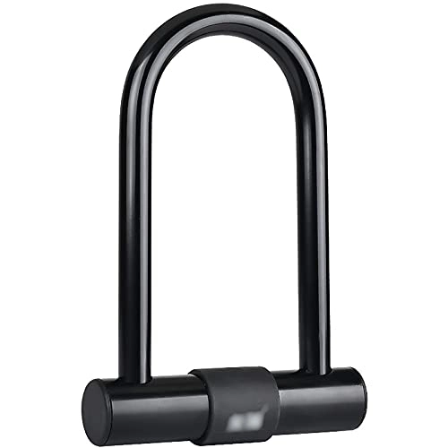 Bike Lock : Nvshiyk Cycle Locks Electric Bicycle U-shaped Lock Bicycle Bicycle Portable Lock Riding Accessories for MTB, Road Bikes, Shop Doors (Color : Black, Size : 12.2x18.5cm)