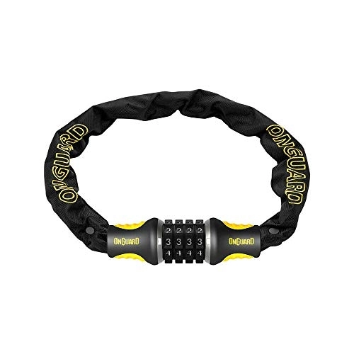 Bike Lock : Onguard Combo Chain Lock, Black, 4' x 4mm