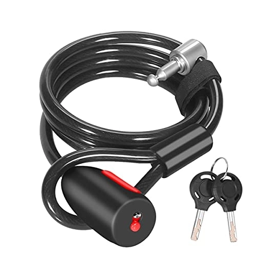 Bike Lock : PURRL Anti-Theft Ring Key Bicycle Lock Foldable Bike Cable Lock with Lock Frame:160cm Length & 10mm Thickness, Keep Your Bake Safe (Color : Black) little surprise