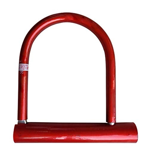 Bike Lock : SGSG Bicycle Anti-theft Lock, Wear-resistant Bike U Lock / with 3 Keys / for Mountain Bike / motorcycle Bike Cable Lock-18.5cm / red