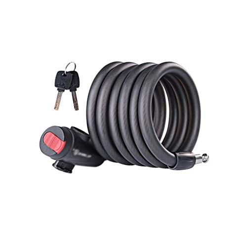 Bike Lock : SGSG Bicycle Lock, 120 / 180cm, with Key Cable Lock, Suitable for Bicycle Tricycle Scooter Lock, Anti-theft Mountain Bike Lock