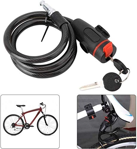 Bike Lock : SGSG Bike Lock, Anti Theft Security Bicycle Cable Lock, Lock Bracket 1.2M Bold