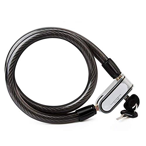 Bike Lock : Steel Cable Lock Bicycle Lock Anti-theft Lock, Alloy Steel Lock, 80cm Long, Suitable for Mountain Bikes, Motorcycles, Electric Cars, Gates