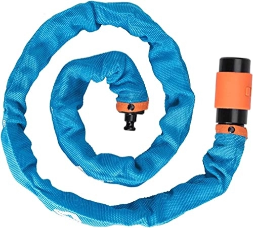 Bike Lock : UPPVTE Bicycle Lock Chain, Portable Chain Motorcycle Lock Safety Anti Theft Chain Lock, Ideal for Bike, Electric Bike, Mountain Bike, Road Bike Cycling Locks (Color : Orange, Size : 1m)