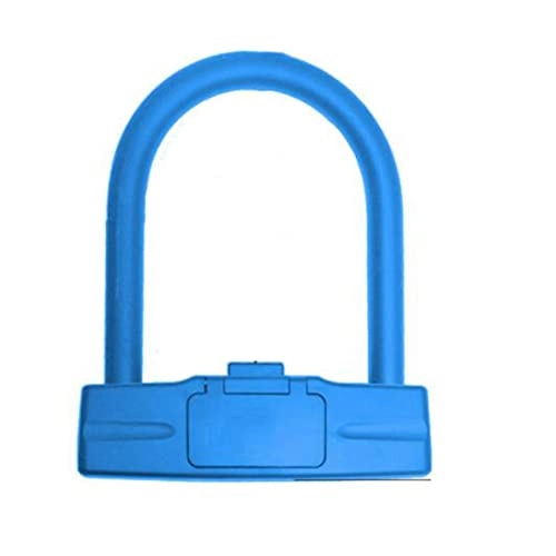 Bike Lock : UPPVTE Security Steel Chain Lock, 5-Digit Bicycle Bike Combination U-Lock Bike Heavy Duty Bicycle Motorcycle Cycling Scooter Cycling Locks (Color : Blue, Size : 22 * 17cm)