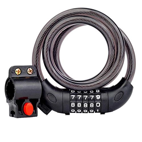 Bike Lock : WSS Shoes bicycle lock Bike Lock with Mounting Bracket Bike Cable Self Coiling -Digit Resettable Combination Bicycle Lock Cable for Bicycle Motor Bike lock
