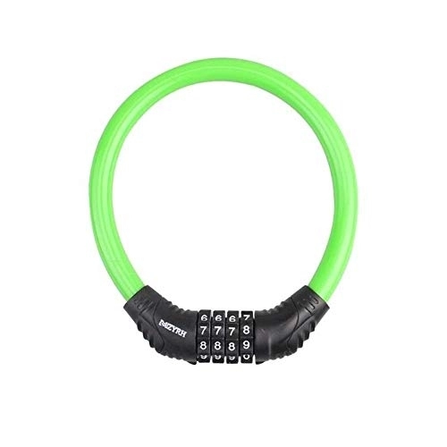Bike Lock : WSS Shoes bicycle lock Durable Bicycle Lock Classic Delicate Combination Lock Bicycle Security Anti Theft Cable Lock Bike Accessories-black Bike lock (Color : Green)