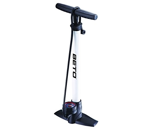 Bike Pump : Beto Steel with Gauge Track Pump - Silver