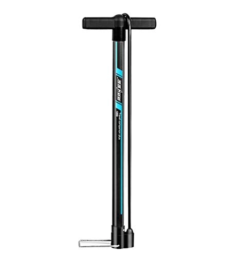 Bike Pump : Bicycle pump long section, hand-pumped household pump, high-pressure aluminum alloy cylinder YCLIN (Color : Black)