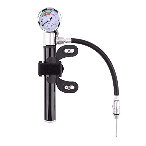 Bike Pump : Bicycle Pump With Gauge 88-210psi High Pressure Shock Hand Mini Pump Hose Air Inflator Cycling Bike Fork Pump