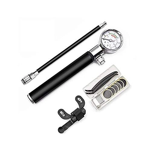 Bike Pump : Bike Pump Bicycle Pump Compatible with Pressure Gauge Valve High Pressure and Lightweight Tire Pump for Mountain and BMX Bicycles with Football Needle and Inflation Nozzle Widely Used Portable Pump