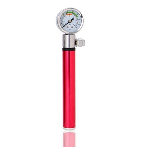 Bike Pump : Bike pump Ultralight Mini MTB Bike Air Pump With Pressure Gauge Portable Bicycle Tire Inflator Hand Pump YCLIN (Color : Red)
