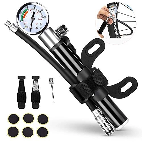 Bike Pump : Bike Pumps for All Bikes - Bicycle Repair Kit with 210 PSI Cycling Frame-mounted Pumps