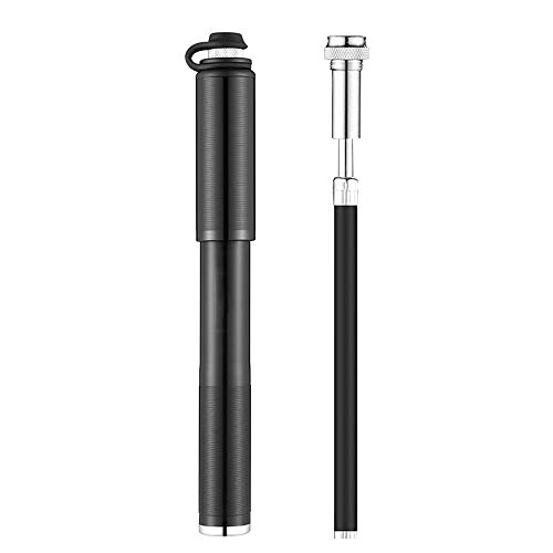 Bike Pump : CaoQuanBaiHuoDian Practical Bicycle Pump Multifunctional Riding Equipment Portable Mini High Pressure Bicycle Pump Easy to Use (Color : Black, Size : 215mm)