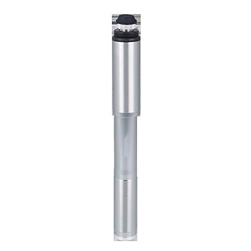 Bike Pump : CaoQuanBaiHuoDian Practical Bicycle Pump Portable Mini Manual Bicycle Pump Aluminum Alloy Riding Equipment Easy to Use (Color : Silver, Size : 215mm)