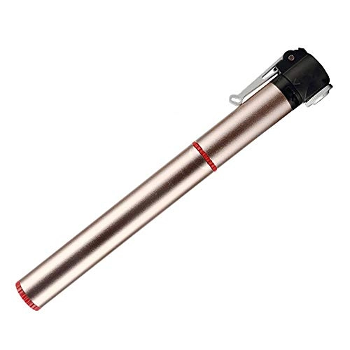 Bike Pump : CaoQuanBaiHuoDian Practical Bicycle Pump Small Bike Pump Basketball Football Air Pump with Fixed Bracket Easy to Use (Color : Gold, Size : 210mm)