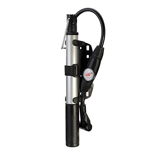 Bike Pump : CPAZT Bike pump High pressure portable bicycle pump inflator mountain bike mini inflator bicycle tire pump with gauge ball pump hand pump bike YCLIN
