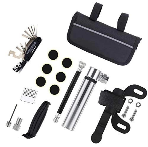 Bike Pump : DLSM Mini aluminum alloy pump bicycle portable high pressure inflator bicycle equipment aluminum alloy mini bicycle pump hand pump-C2