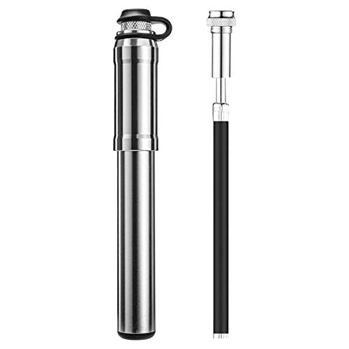 Bike Pump : DLSM Mini bicycle pump, hand pump, portable mini high pressure bicycle pump, hidden hose mountain bike, suitable for road mountain bikes-C1