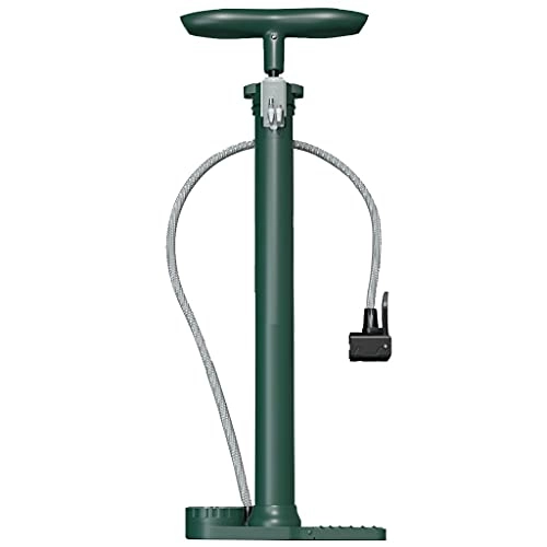Bike Pump : DXIUMZHP Floor Pumps Bike Tire Pump Household Bicycle Pump With Barometer, 150PSI, Braided Nylon Tube Cold And Heat Resistant, Suitable For Presta, Schrader Valve (Color : Green, Size : 50 * 10cm)