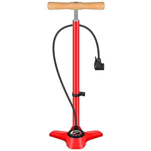 Bike Pump : DXIUMZHP Floor Pumps Bike Tire Pump Mountain Bike High Pressure Pump, Household Bicycle Floor Pump With Barometer, Suitable For Presta, Schrader Valve (Color : Red, Size : 23 * 3 * 68cm)