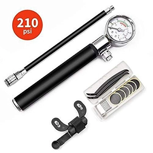 Bike Pump : Eastbride Bike Pump, Aluminum Alloy Portable Mini Bicycle Tire Pump, Super Fast Tyre Inflation Compatible with Universal Presta and Schrader Valve Frame