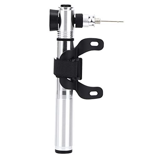 Bike Pump : Entatial Convenient to Use Silver Bike Air Pump, 300PSI Mini Two-Way Bike Pump, for Outside Cycling Football Accessories Basketball