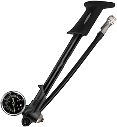 Bike Pump : FCPLLTR 300PSI Front Fork and Front Suspension Pump Gauge High Pressure Shock Pump Lever Lock Valve Bicycle Air Shock Pump (Color : Black) (Color : Black)