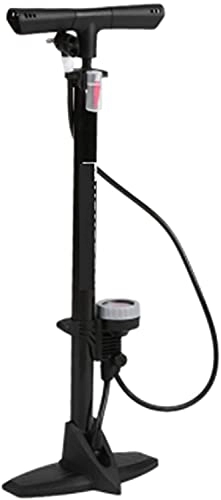 Bike Pump : FCPLLTR Bicycle Floor Pump With Meter Valve Adapter, Pedal Bicycle Pump, Inflator, Tire Pump, Road Bicycle Pump (Color : Black) (Color : Black)